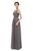 ColsBM Skyler Ridge Grey Bridesmaid Dresses Sheer A-line Sleeveless Classic Ruching Zipper