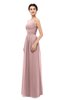 ColsBM Skyler Silver Pink Bridesmaid Dresses Sheer A-line Sleeveless Classic Ruching Zipper