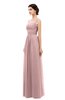 ColsBM Skyler Silver Pink Bridesmaid Dresses Sheer A-line Sleeveless Classic Ruching Zipper
