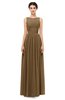 ColsBM Skyler Truffle Bridesmaid Dresses Sheer A-line Sleeveless Classic Ruching Zipper