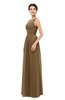 ColsBM Skyler Truffle Bridesmaid Dresses Sheer A-line Sleeveless Classic Ruching Zipper