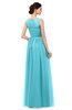 ColsBM Skyler Turquoise Bridesmaid Dresses Sheer A-line Sleeveless Classic Ruching Zipper