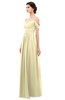 ColsBM Angel Anise Flower Bridesmaid Dresses Short Sleeve Elegant A-line Ruching Floor Length Backless