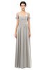 ColsBM Angel Ashes Of Roses Bridesmaid Dresses Short Sleeve Elegant A-line Ruching Floor Length Backless