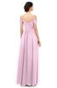 ColsBM Angel Baby Pink Bridesmaid Dresses Short Sleeve Elegant A-line Ruching Floor Length Backless
