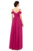 ColsBM Angel Beetroot Purple Bridesmaid Dresses Short Sleeve Elegant A-line Ruching Floor Length Backless