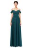 ColsBM Angel Blue Green Bridesmaid Dresses Short Sleeve Elegant A-line Ruching Floor Length Backless