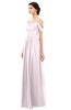 ColsBM Angel Blush Bridesmaid Dresses Short Sleeve Elegant A-line Ruching Floor Length Backless