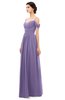 ColsBM Angel Chalk Violet Bridesmaid Dresses Short Sleeve Elegant A-line Ruching Floor Length Backless