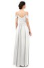 ColsBM Angel Cloud White Bridesmaid Dresses Short Sleeve Elegant A-line Ruching Floor Length Backless