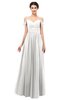 ColsBM Angel Cloud White Bridesmaid Dresses Short Sleeve Elegant A-line Ruching Floor Length Backless