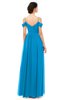 ColsBM Angel Cornflower Blue Bridesmaid Dresses Short Sleeve Elegant A-line Ruching Floor Length Backless