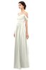 ColsBM Angel Cream Bridesmaid Dresses Short Sleeve Elegant A-line Ruching Floor Length Backless