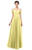 ColsBM Angel Daffodil Bridesmaid Dresses Short Sleeve Elegant A-line Ruching Floor Length Backless