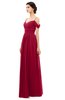 ColsBM Angel Dark Red Bridesmaid Dresses Short Sleeve Elegant A-line Ruching Floor Length Backless