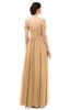ColsBM Angel Desert Mist Bridesmaid Dresses Short Sleeve Elegant A-line Ruching Floor Length Backless
