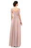 ColsBM Angel Dusty Rose Bridesmaid Dresses Short Sleeve Elegant A-line Ruching Floor Length Backless
