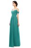 ColsBM Angel Emerald Green Bridesmaid Dresses Short Sleeve Elegant A-line Ruching Floor Length Backless