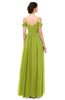 ColsBM Angel Green Oasis Bridesmaid Dresses Short Sleeve Elegant A-line Ruching Floor Length Backless