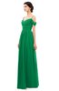 ColsBM Angel Green Bridesmaid Dresses Short Sleeve Elegant A-line Ruching Floor Length Backless