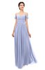 ColsBM Angel Lavender Bridesmaid Dresses Short Sleeve Elegant A-line Ruching Floor Length Backless