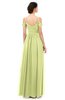ColsBM Angel Lime Green Bridesmaid Dresses Short Sleeve Elegant A-line Ruching Floor Length Backless
