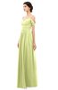 ColsBM Angel Lime Sherbet Bridesmaid Dresses Short Sleeve Elegant A-line Ruching Floor Length Backless