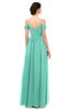 ColsBM Angel Mint Green Bridesmaid Dresses Short Sleeve Elegant A-line Ruching Floor Length Backless