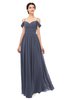 ColsBM Angel Nightshadow Blue Bridesmaid Dresses Short Sleeve Elegant A-line Ruching Floor Length Backless