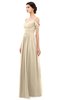 ColsBM Angel Novelle Peach Bridesmaid Dresses Short Sleeve Elegant A-line Ruching Floor Length Backless