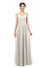 ColsBM Angel Off White Bridesmaid Dresses Short Sleeve Elegant A-line Ruching Floor Length Backless
