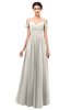 ColsBM Angel Off White Bridesmaid Dresses Short Sleeve Elegant A-line Ruching Floor Length Backless