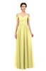 ColsBM Angel Pastel Yellow Bridesmaid Dresses Short Sleeve Elegant A-line Ruching Floor Length Backless