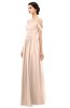 ColsBM Angel Peach Puree Bridesmaid Dresses Short Sleeve Elegant A-line Ruching Floor Length Backless