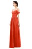 ColsBM Angel Persimmon Bridesmaid Dresses Short Sleeve Elegant A-line Ruching Floor Length Backless