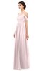 ColsBM Angel Petal Pink Bridesmaid Dresses Short Sleeve Elegant A-line Ruching Floor Length Backless