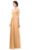 ColsBM Angel Salmon Buff Bridesmaid Dresses Short Sleeve Elegant A-line Ruching Floor Length Backless