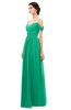 ColsBM Angel Sea Green Bridesmaid Dresses Short Sleeve Elegant A-line Ruching Floor Length Backless