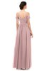 ColsBM Angel Silver Pink Bridesmaid Dresses Short Sleeve Elegant A-line Ruching Floor Length Backless