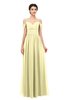 ColsBM Angel Soft Yellow Bridesmaid Dresses Short Sleeve Elegant A-line Ruching Floor Length Backless