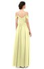 ColsBM Angel Wax Yellow Bridesmaid Dresses Short Sleeve Elegant A-line Ruching Floor Length Backless