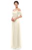 ColsBM Haven Cornhusk Bridesmaid Dresses Zip up Off The Shoulder Sexy Floor Length Short Sleeve A-line