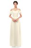 ColsBM Haven Cornhusk Bridesmaid Dresses Zip up Off The Shoulder Sexy Floor Length Short Sleeve A-line