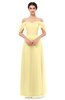 ColsBM Haven Daffodil Bridesmaid Dresses Zip up Off The Shoulder Sexy Floor Length Short Sleeve A-line