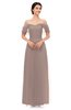 ColsBM Haven Fawn Bridesmaid Dresses Zip up Off The Shoulder Sexy Floor Length Short Sleeve A-line