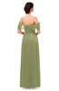 ColsBM Haven Fern Green Bridesmaid Dresses Zip up Off The Shoulder Sexy Floor Length Short Sleeve A-line