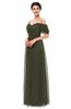 ColsBM Haven Forest Night Bridesmaid Dresses Zip up Off The Shoulder Sexy Floor Length Short Sleeve A-line