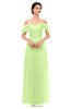 ColsBM Haven Green Oasis Bridesmaid Dresses Zip up Off The Shoulder Sexy Floor Length Short Sleeve A-line