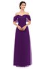 ColsBM Haven Magic Purple Bridesmaid Dresses Zip up Off The Shoulder Sexy Floor Length Short Sleeve A-line