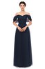 ColsBM Haven Night Sky Bridesmaid Dresses Zip up Off The Shoulder Sexy Floor Length Short Sleeve A-line